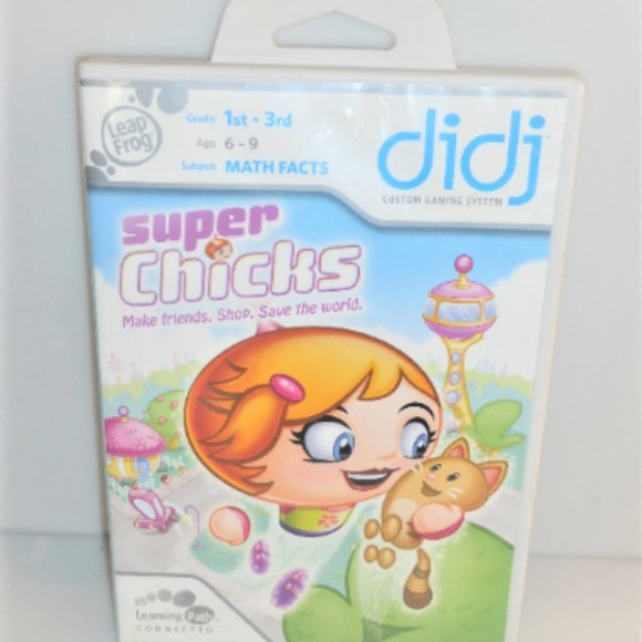 DiDji Gaming System Leap Frog SUPER CHICKS Make Friends Shop World Math Facts - Picture 1 of 9